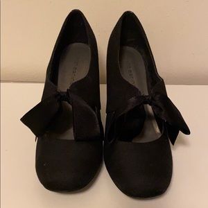 Black Heels with Bow Details